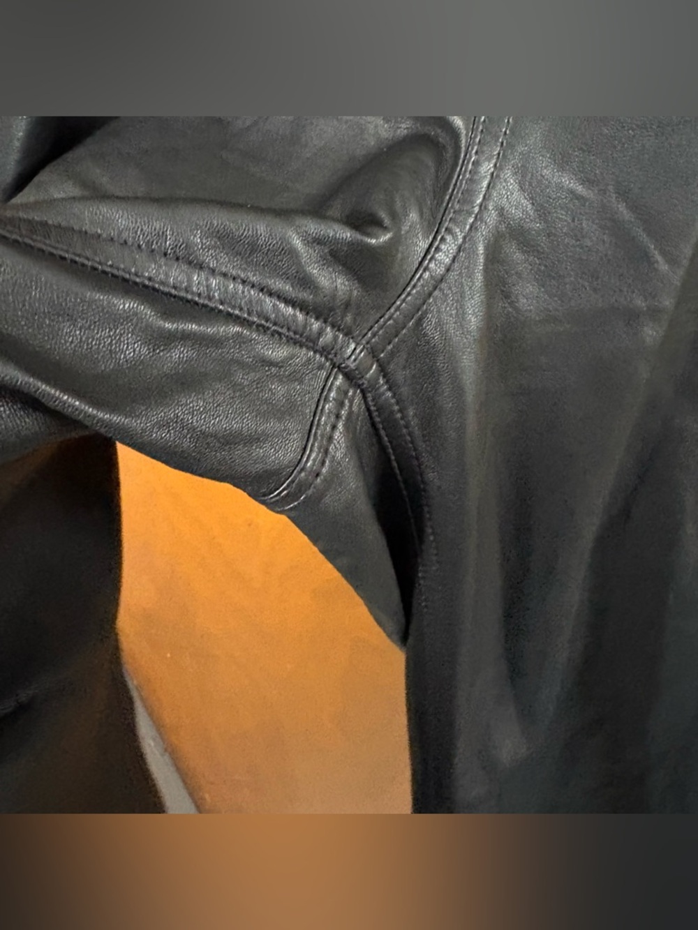 J. Crew Slim Wide Leg Black Faux Leather Pants High Rise 32 TALL Old Money Sleek - Picture 9 of 11